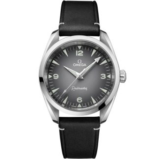 Omega New Seamaster Railmaster 38 mm, stål på läderband 235.12.38.20.06.001