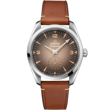Omega New Seamaster Railmaster 38 mm, stål på läderband 235.12.38.20.13.001