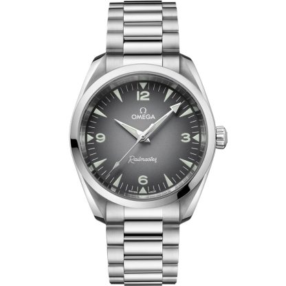Omega New Seamaster Railmaster 38 mm, stål på stål 235.10.38.20.06.001