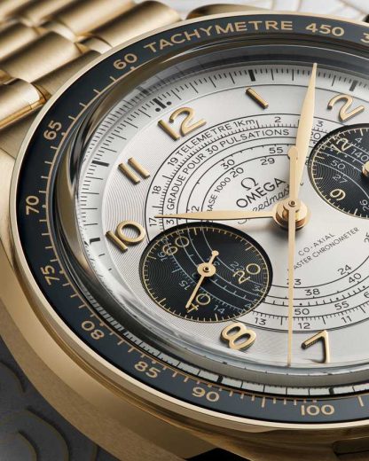 Omega Paris 2024 Speedmaster Chronoscope 43 mm, Moonshine™ guld på Moonshine™ guld 522.60.43.51.02.001 - Bild 5