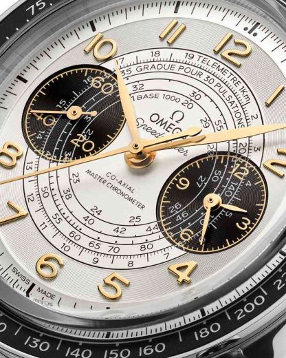 Omega Paris 2024 Speedmaster Chronoscope 43 mm, stål på läderarmband 522.32.43.51.02.001 - Bild 3