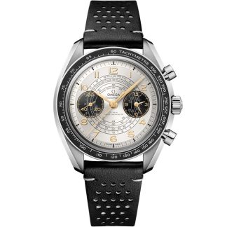Omega Paris 2024 Speedmaster Chronoscope 43 mm, stål på läderarmband 522.32.43.51.02.001