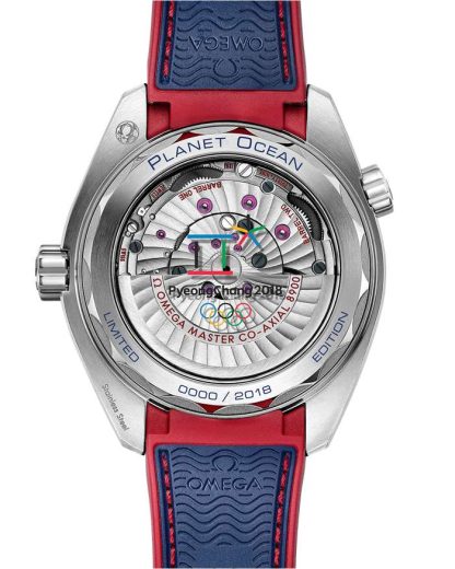 Omega Pyeongchang 2018 Limited Edition Seamaster Planet Ocean 600M 43,5 mm, stål på gummiband 522.32.44.21.03.001 - Bild 2