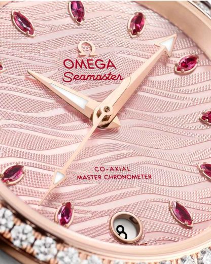 Omega Seamaster Aqua Terra 150M 34 mm, stål - Sedna™ guld på läderrem 220.28.34.20.60.001 - Bild 3