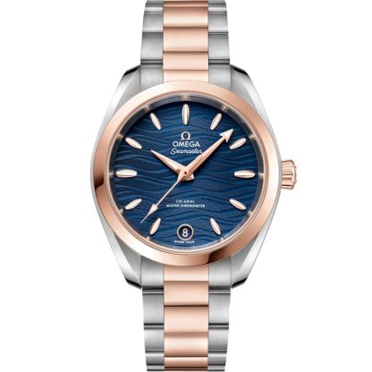 Omega Seamaster Aqua Terra 150M 34 mm, stål - Sedna™ guld på stål - Sedna™ guld 220.20.34.20.03.001