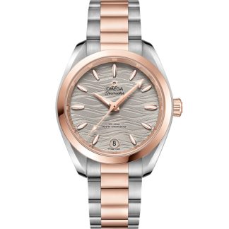 Omega Seamaster Aqua Terra 150M 34 mm, stål - Sedna™ guld på stål - Sedna™ guld 220.20.34.20.06.001