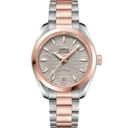 Omega Seamaster Aqua Terra 150M 34 mm, stål - Sedna™ guld på stål - Sedna™ guld 220.20.34.20.06.001