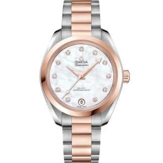 Omega Seamaster Aqua Terra 150M 34 mm, stål - Sedna™ guld på stål - Sedna™ guld 220.20.34.20.55.001