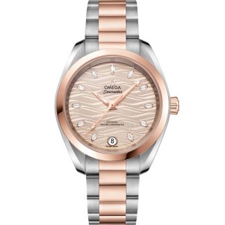 Omega Seamaster Aqua Terra 150M 34 mm, stål - Sedna™ guld på stål - Sedna™ guld 220.20.34.20.59.001