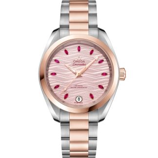 Omega Seamaster Aqua Terra 150M 34 mm, stål - Sedna™ guld på stål - Sedna™ guld 220.20.34.20.60.001