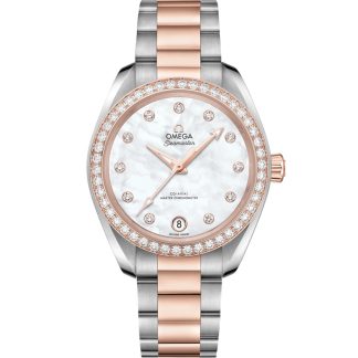 Omega Seamaster Aqua Terra 150M 34 mm, stål - Sedna™ guld på stål - Sedna™ guld 220.25.34.20.55.001