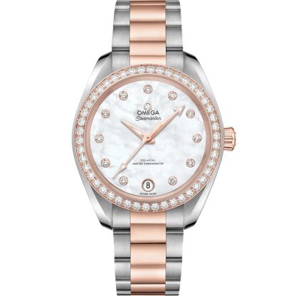 Omega Seamaster Aqua Terra 150M 34 mm, stål - Sedna™ guld på stål - Sedna™ guld 220.25.34.20.55.001