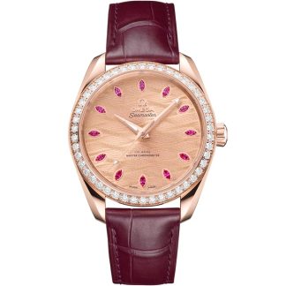 Omega Seamaster Aqua Terra 150M 38 mm, Sedna™-guld på läderrem 220.58.38.20.99.007