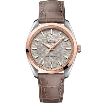 Omega Seamaster Aqua Terra 150M 38 mm, stål - Sedna™-guld på läderrem 220.23.38.20.06.001