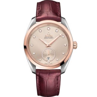 Omega Seamaster Aqua Terra 150M 38 mm, stål - Sedna™ guld på läderrem 220.23.38.20.59.001