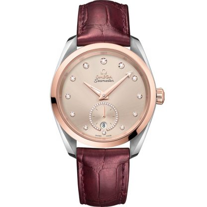Omega Seamaster Aqua Terra 150M 38 mm, stål - Sedna™ guld på läderrem 220.23.38.20.59.001