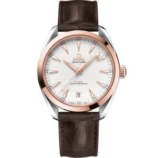 Omega Seamaster Aqua Terra 150M 41 mm, stål - Sedna™ guld på läderrem 220.23.41.21.02.001