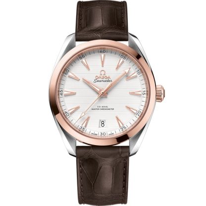 Omega Seamaster Aqua Terra 150M 41 mm, stål - Sedna™ guld på läderrem 220.23.41.21.02.001