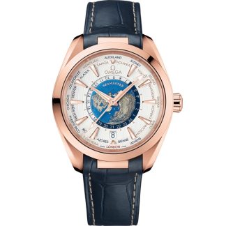 Omega Seamaster Aqua Terra 150M 43 mm, Sedna™ guld på läderrem 220.53.43.22.02.001