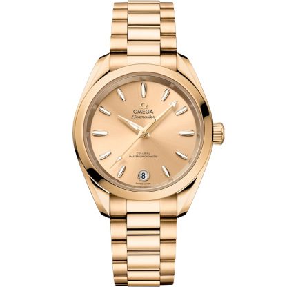 Omega Seamaster Aqua Terra Shades 34 mm, Moonshine™ guld på Moonshine™ guld 220.50.34.20.08.001