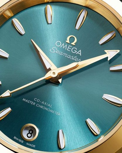 Omega Seamaster Aqua Terra Shades 34 mm, Moonshine™-guld på läderarmband 220.53.34.20.10.001 - Bild 3