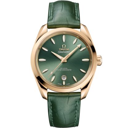 Omega Seamaster Aqua Terra Shades 38 mm, Moonshine™ guld på läder 220.53.38.20.10.001