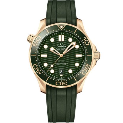 Omega Seamaster Diver 300M 42 mm, Moonshine™ guld på gummirem 210.62.42.20.10.001