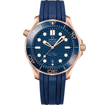 Omega Seamaster Diver 300M 42 mm, Sedna™-guld på gummiband 210.62.42.20.03.001
