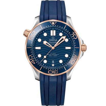 Omega Seamaster Diver 300M 42 mm, stål - Sedna™-guld på gummiband 210.22.42.20.03.002