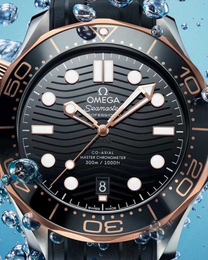Omega Seamaster Diver 300M 42 mm, stål - Sedna™-guld på gummirem 210.22.42.20.01.002 - Bild 3