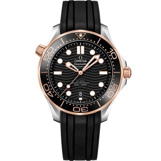 Omega Seamaster Diver 300M 42 mm, stål - Sedna™-guld på gummirem 210.22.42.20.01.002
