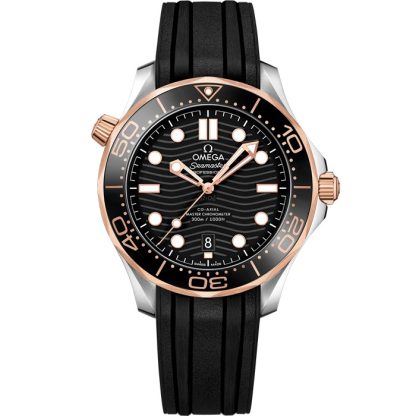 Omega Seamaster Diver 300M 42 mm, stål - Sedna™-guld på gummirem 210.22.42.20.01.002