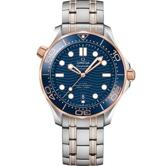 Omega Seamaster Diver 300M 42 mm, stål - Sedna™-guld på stål - Sedna™-guld 210.20.42.20.03.002
