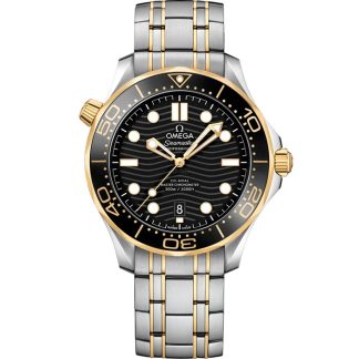 Omega Seamaster Diver 300M 42 mm, stål - gult guld på stål - gult guld 210.20.42.20.01.002