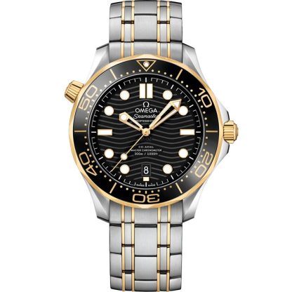 Omega Seamaster Diver 300M 42 mm, stål - gult guld på stål - gult guld 210.20.42.20.01.002