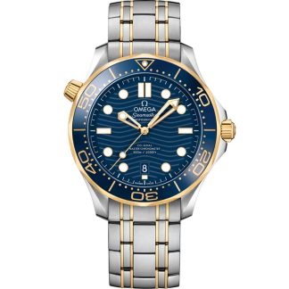 Omega Seamaster Diver 300M 42 mm, stål - gult guld på stål - gult guld 210.20.42.20.03.001