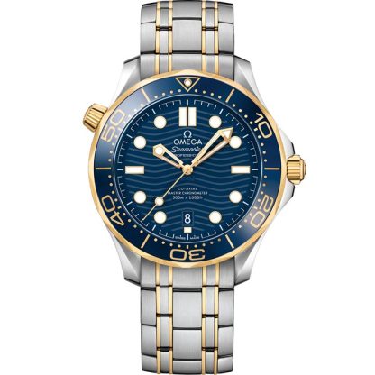 Omega Seamaster Diver 300M 42 mm, stål - gult guld på stål - gult guld 210.20.42.20.03.001