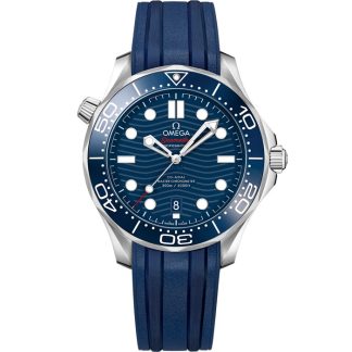 Omega Seamaster Diver 300M 42 mm, stål på gummiband 210.32.42.20.03.001