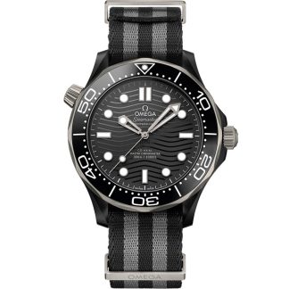 Omega Seamaster Diver 300M 43,5 mm, svart keramik på NATO-band 210.92.44.20.01.002