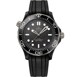 Omega Seamaster Diver 300M 43,5 mm, svart keramik på gummiband 210.92.44.20.01.001
