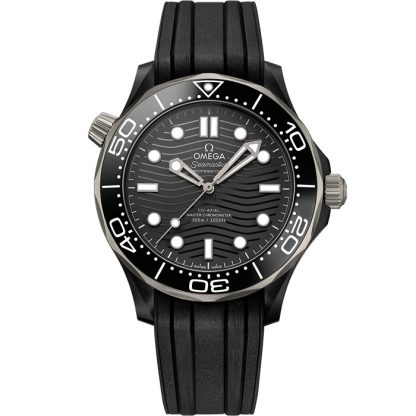 Omega Seamaster Diver 300M 43,5 mm, svart keramik på gummiband 210.92.44.20.01.001