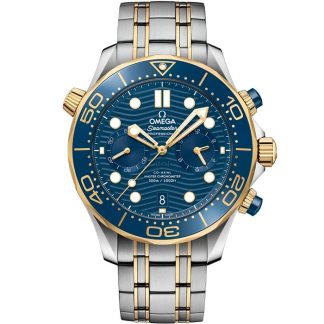 Omega Seamaster Diver 300M 44 mm, stål - gult guld på stål - gult guld 210.20.44.51.03.001