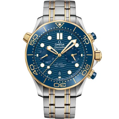 Omega Seamaster Diver 300M 44 mm, stål - gult guld på stål - gult guld 210.20.44.51.03.001