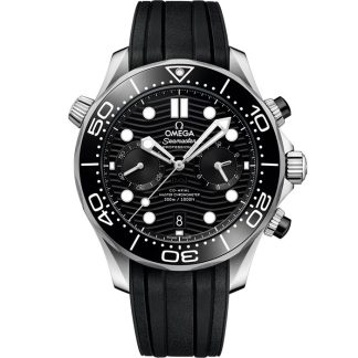 Omega Seamaster Diver 300M 44 mm, stål på gummiband 210.32.44.51.01.001