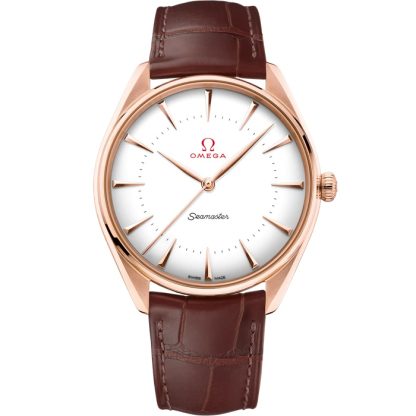 Omega Seamaster Olympic Official Timekeeper 39,5 mm, Sedna™-guld på läderarmband 522.53.40.20.04.003