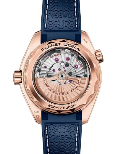Omega Seamaster Planet Ocean 600M 43,5 mm, Sedna™ guld på läderrem med gummifodring 215.63.44.21.03.001 - Bild 2