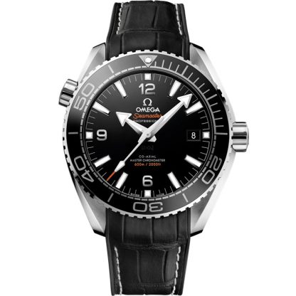 Omega Seamaster Planet Ocean 600M 43,5 mm, stål på läderrem med gummifodring 215.33.44.21.01.001
