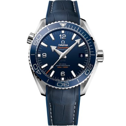 Omega Seamaster Planet Ocean 600M 43,5 mm, stål på läderrem med gummifodring 215.33.44.21.03.001
