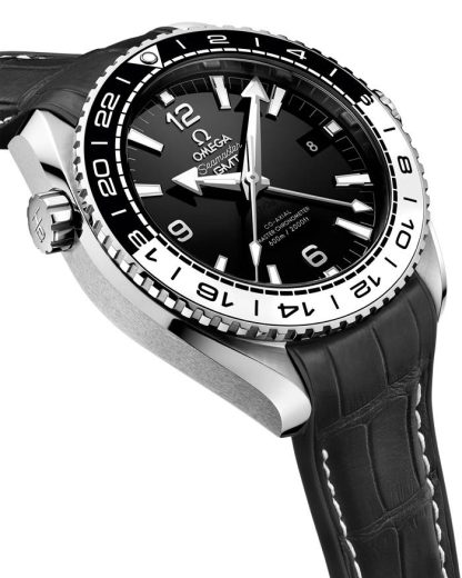 Omega Seamaster Planet Ocean 600M 43,5 mm, stål på läderrem med gummifodring 215.33.44.22.01.001 - Bild 3