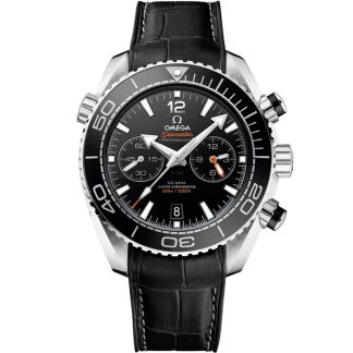 Omega Seamaster Planet Ocean 600M 45,5 mm, stål på läderrem med gummifodring 215.33.46.51.01.001